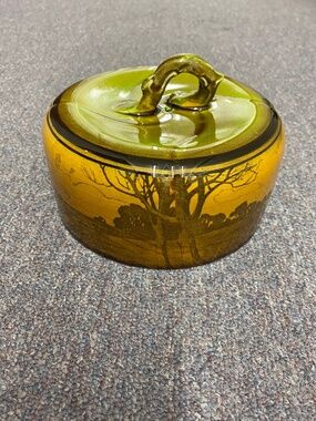 Extremely Rare Royal Doulton Poplars At Sunset D3416 Cheese Dome